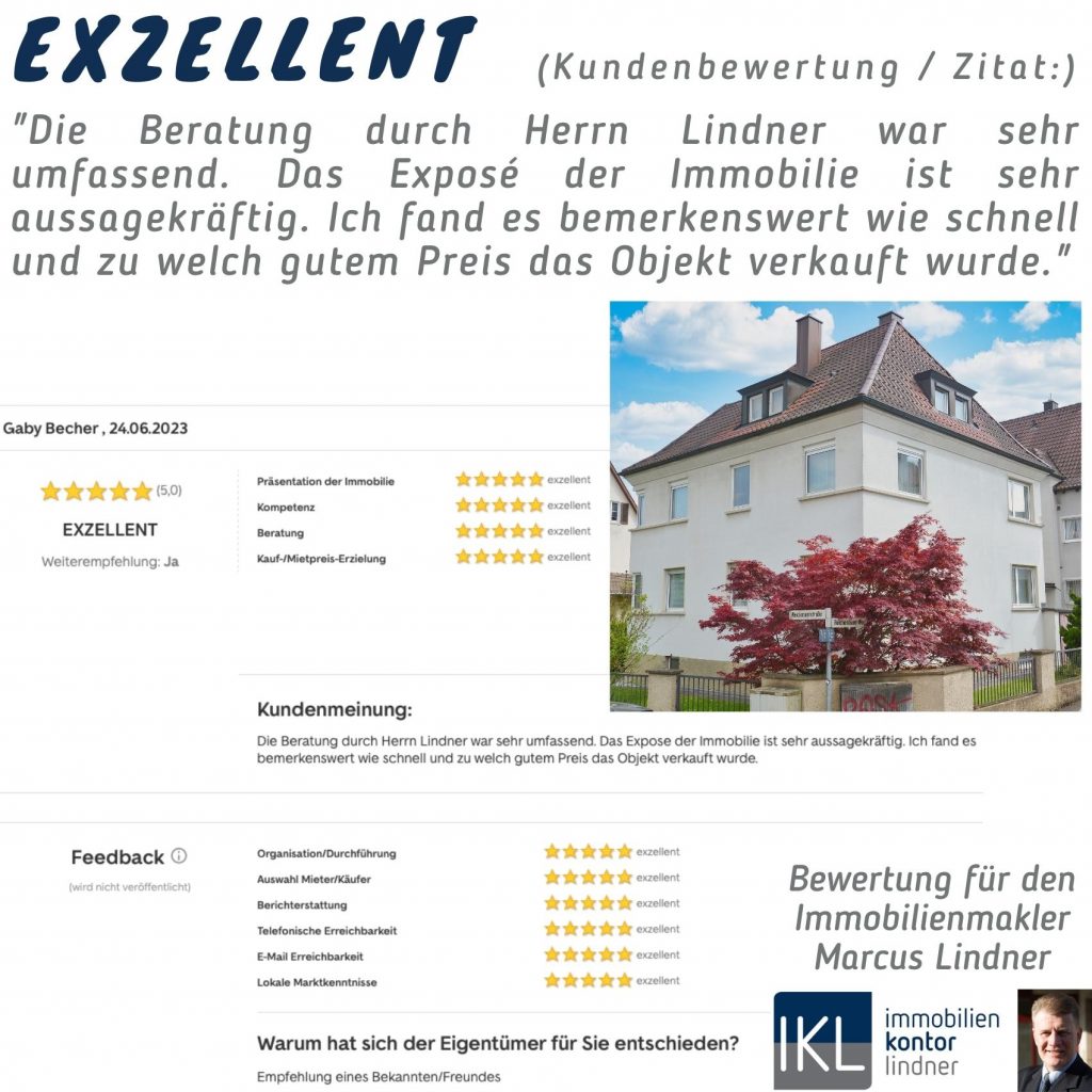 Kundenbewertung Marcus Lindner Top Immobilienmakler Ulm Kuhberg