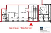 Halle mit Sozialräumen und 3 Büros, angenehme Arbeitsplätze in verkehrsgünstiger Lage in Ulm - Grundriss Sozialräume