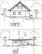 Gemütliches Haus, Garten, Garage, ruhige ländliche Lage, Einkauf innerhalb 1 km - Ansicht Nord und Ost
