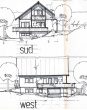 Gemütliches Haus, Garten, Garage, ruhige ländliche Lage, Einkauf innerhalb 1 km - Ansicht Süd und West