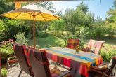 Junges Haus mit viel Platz in ruhiger Lage mit schönem Garten zum Wohlfühlen - Terrasse - Blick in den Garten Richtung Süd-West